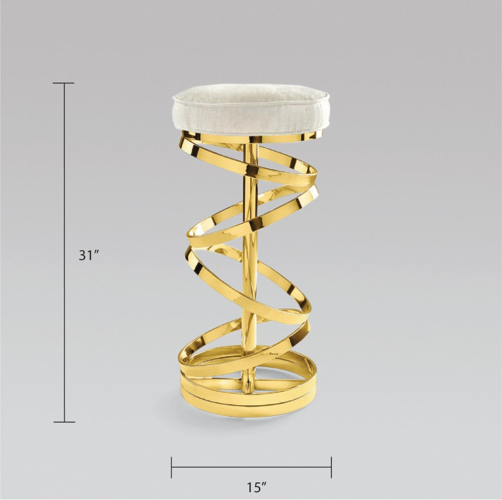 Sterling Gold Bar Stool - Ella and Ross Furniture