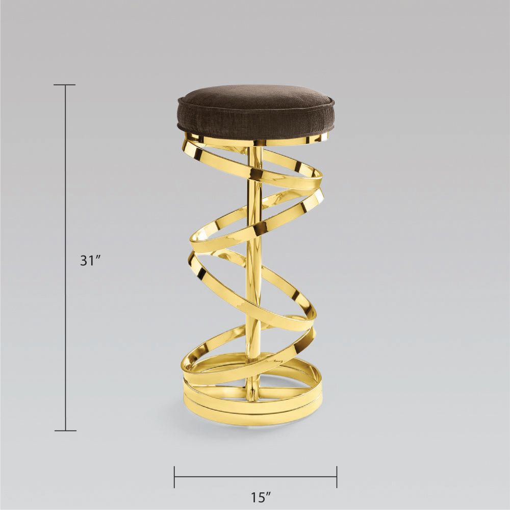 Sterling Gold Bar Stool - Ella and Ross Furniture