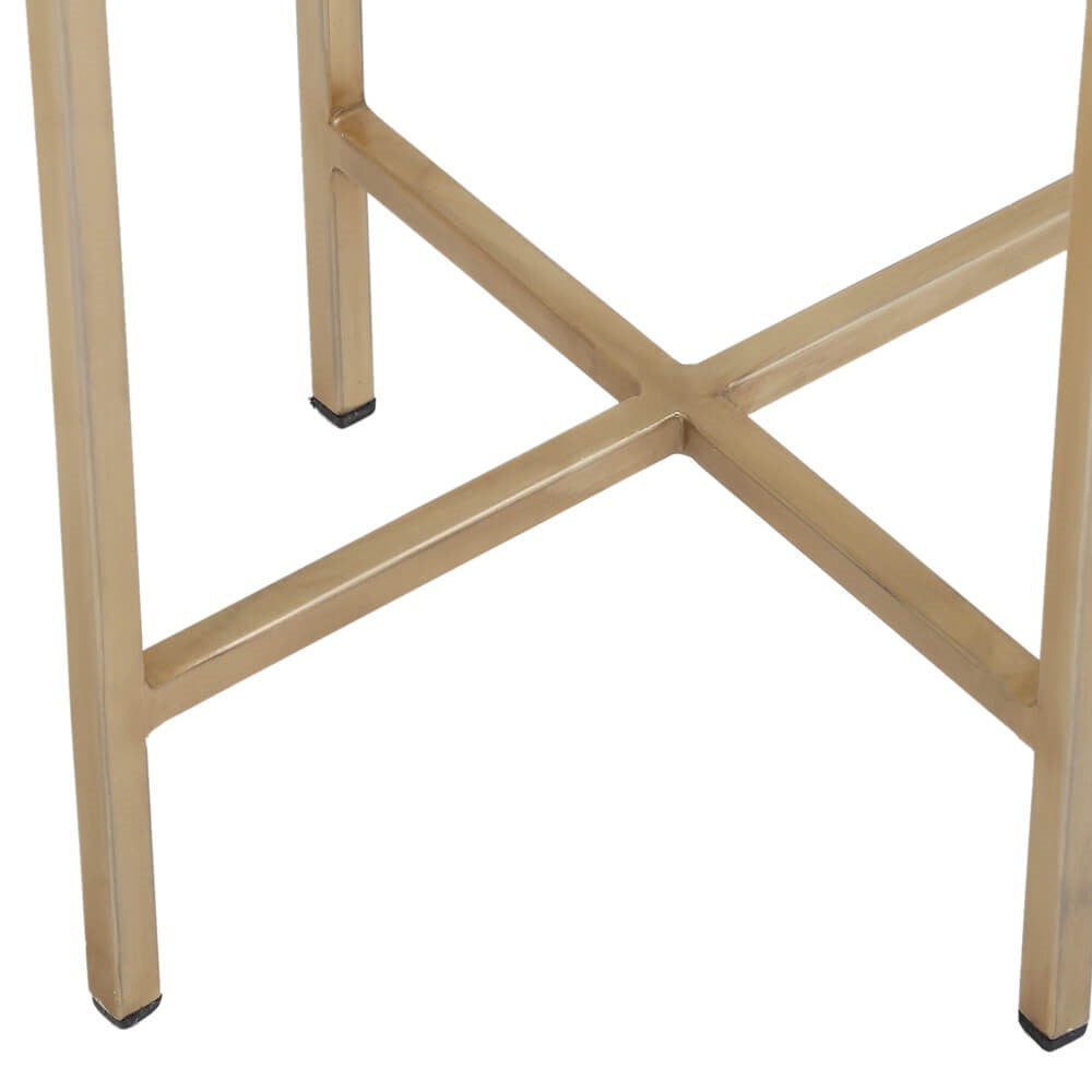 Tilly White Marble Console Table - Gold - Ella and Ross Furniture