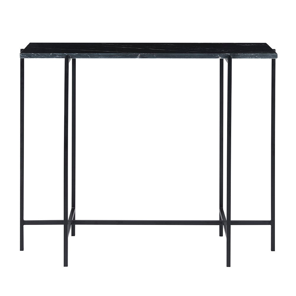 Tilly Black Marble Console Table - Black Metal - Ella and Ross Furniture