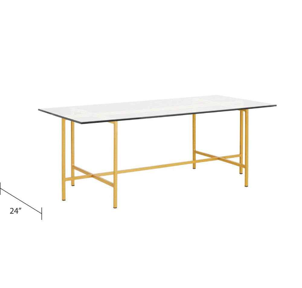 Tilly Glass Coffee Table - Gold - Ella and Ross Furniture
