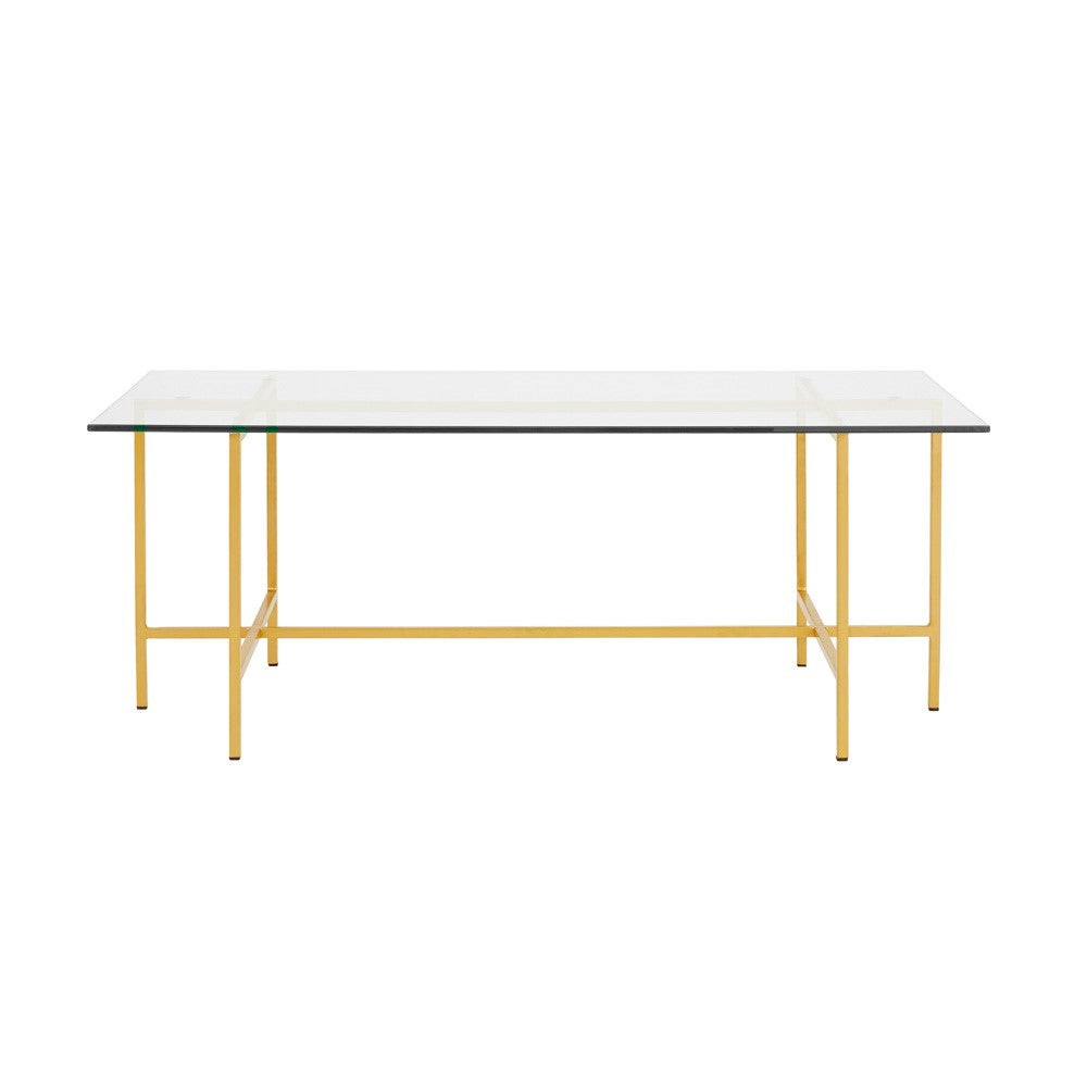 Tilly Glass Coffee Table - Gold - Ella and Ross Furniture