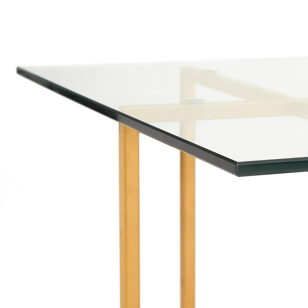Tilly Glass Coffee Table - Gold - Ella and Ross Furniture