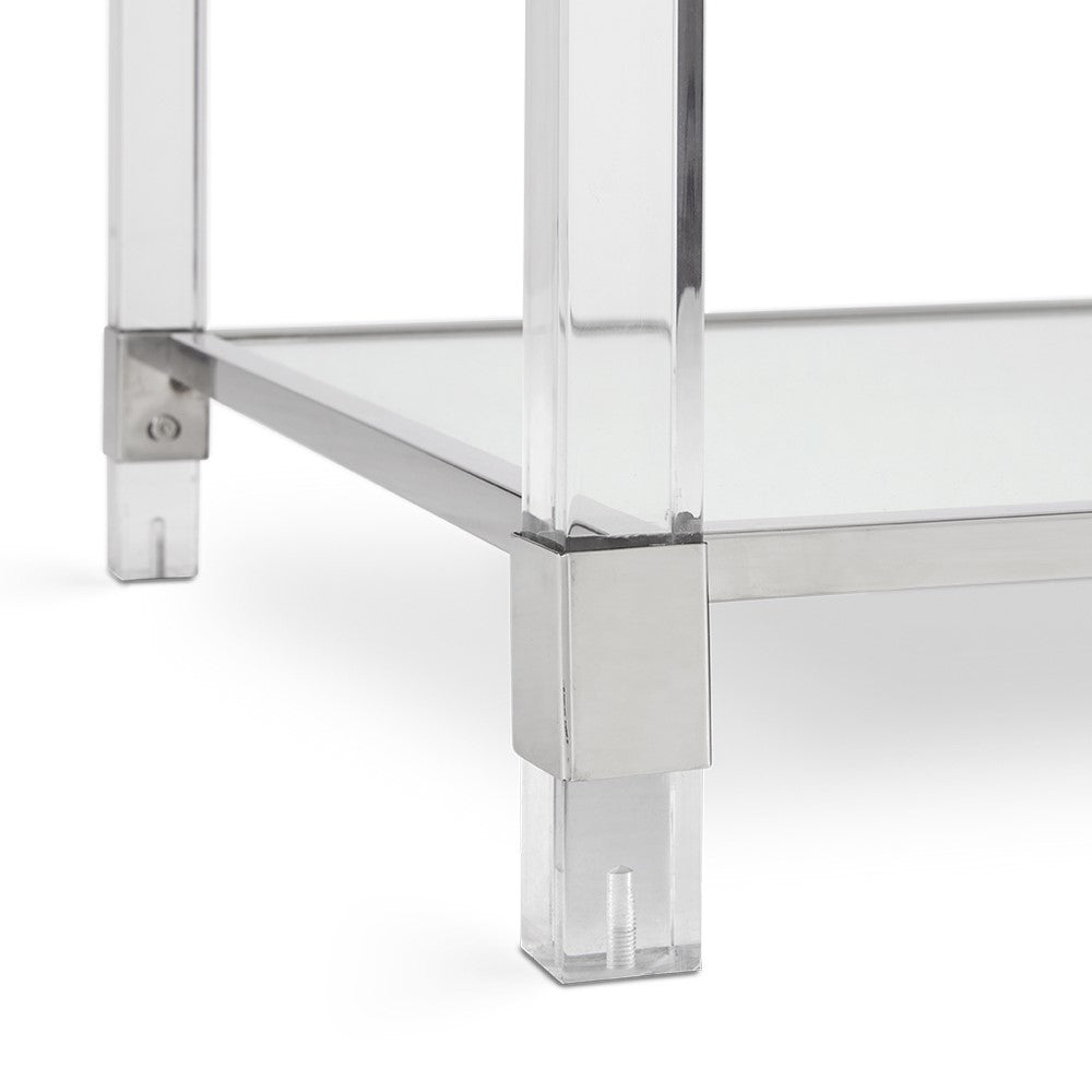 Truman Acrylic Coffee Table - Silver - Ella and Ross Furniture