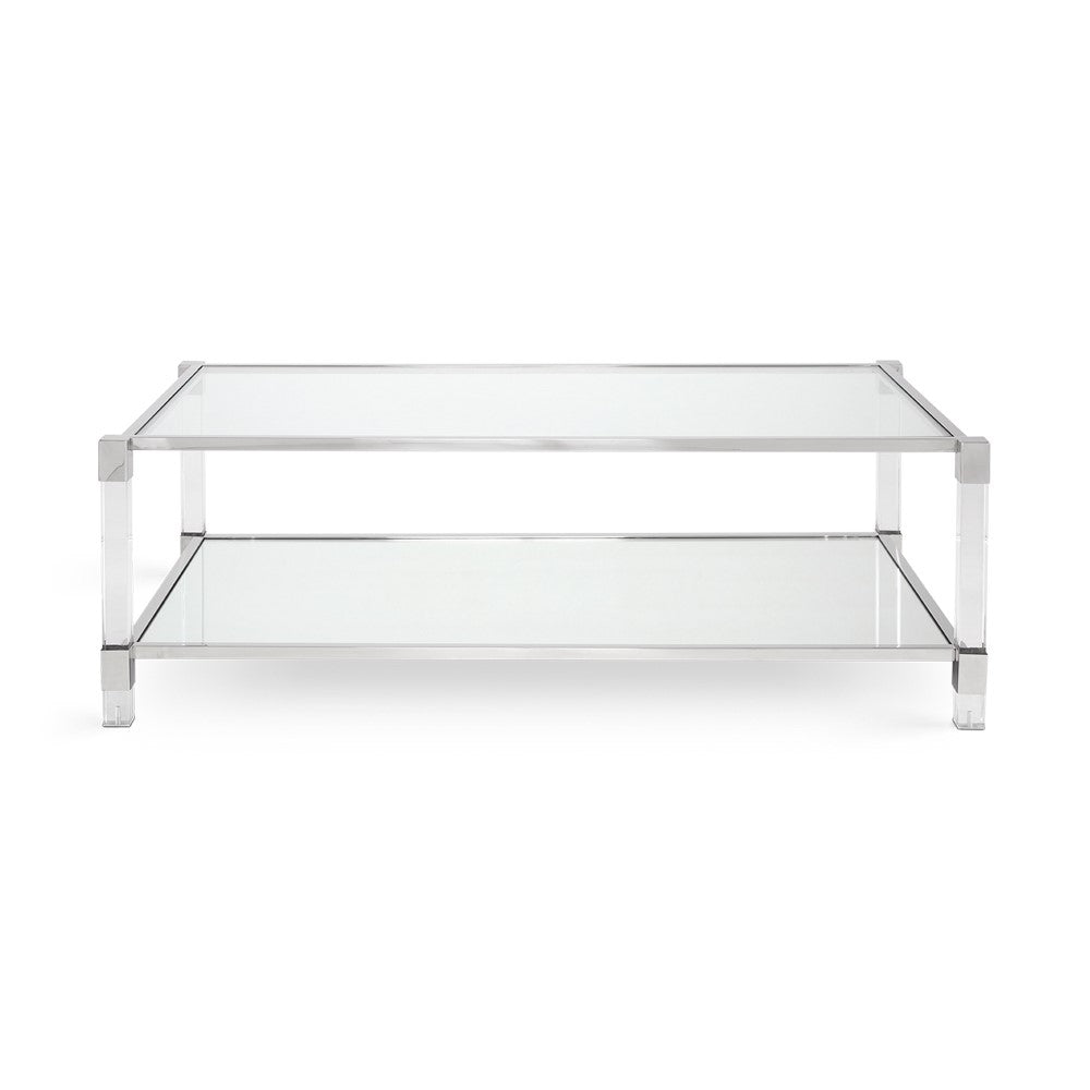 Truman Acrylic Coffee Table - Silver - Ella and Ross Furniture