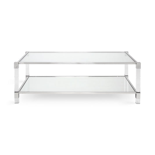 Truman Acrylic Coffee Table - Silver - Ella and Ross Furniture