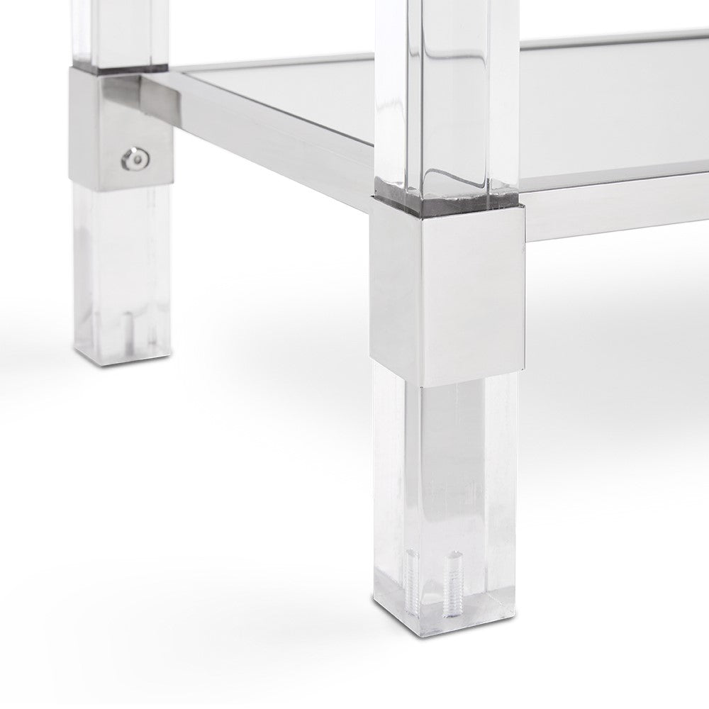 Truman Acrylic Console Table - Silver - Ella and Ross Furniture