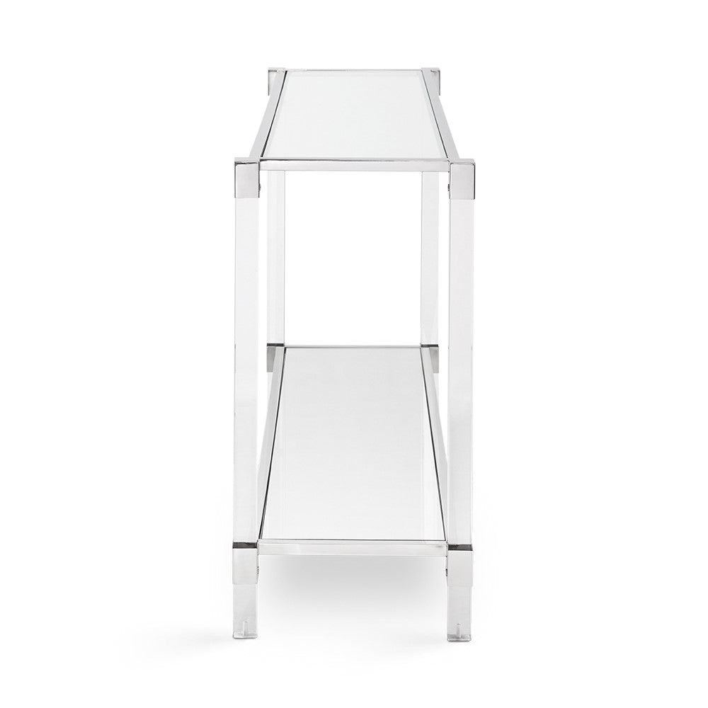 Truman Acrylic Console Table - Silver - Ella and Ross Furniture