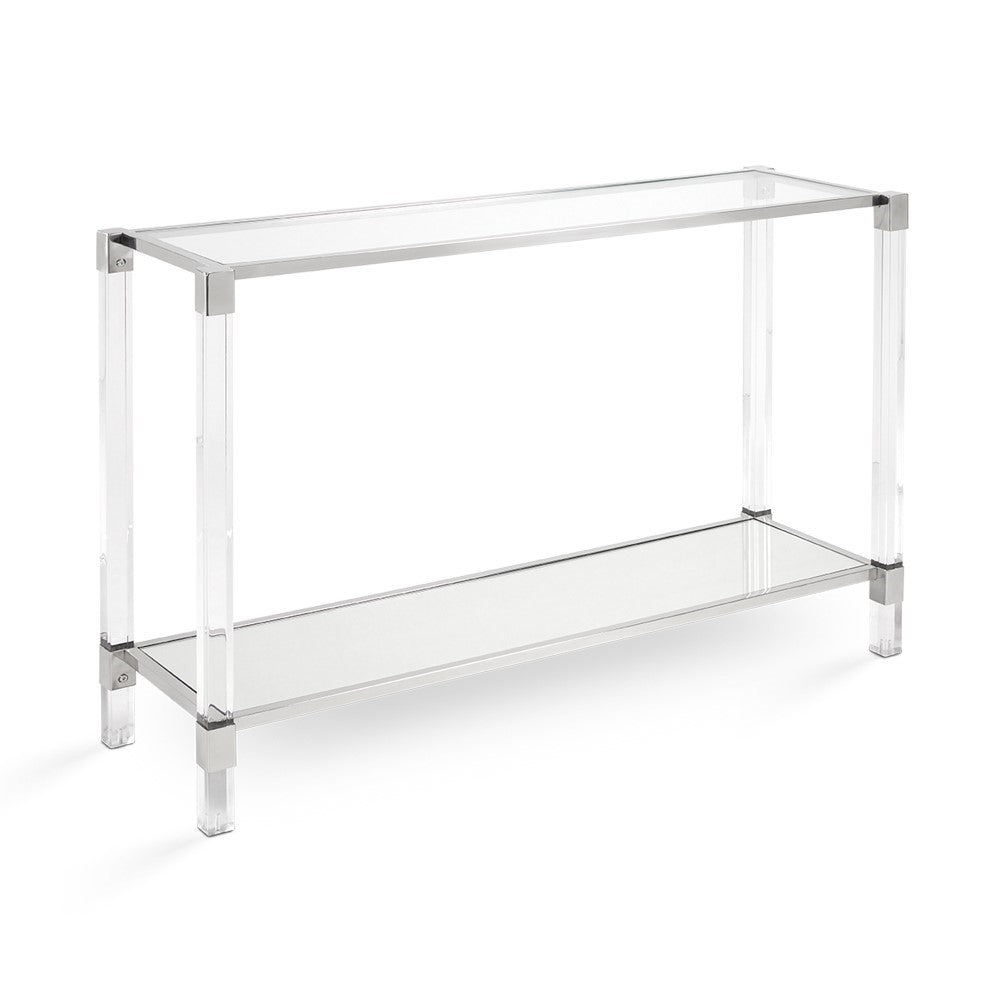 Truman Acrylic Console Table - Silver - Ella and Ross Furniture