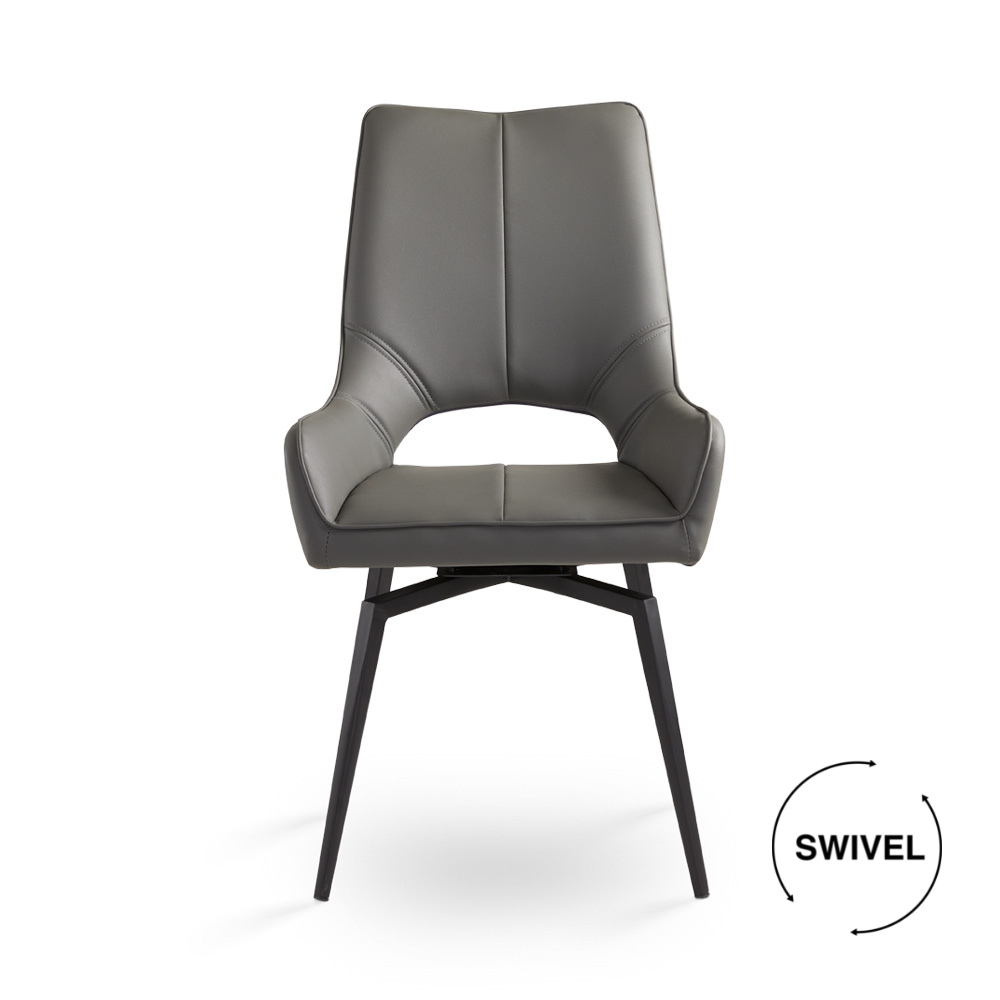 Michigan Swivel Dining Chair - Black - Ella and Ross Furniture