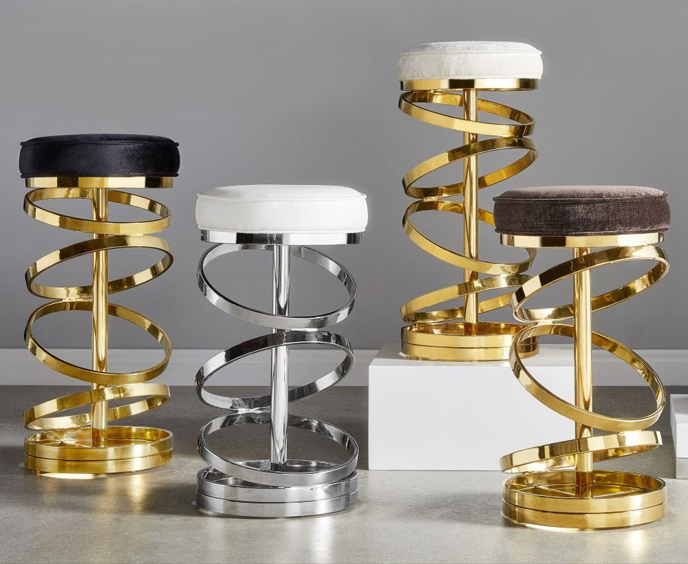 Sterling Gold Bar Stool - Ella and Ross Furniture