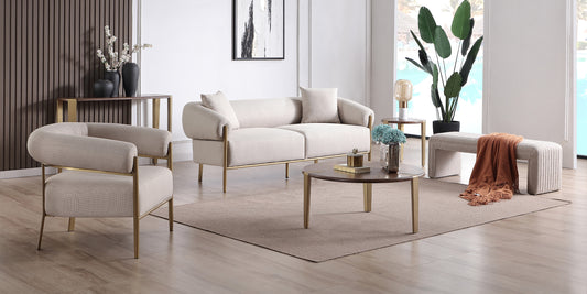 Elevating Elegance: The Fusion of Walnut Veneer and Matte Gold Brush Metal