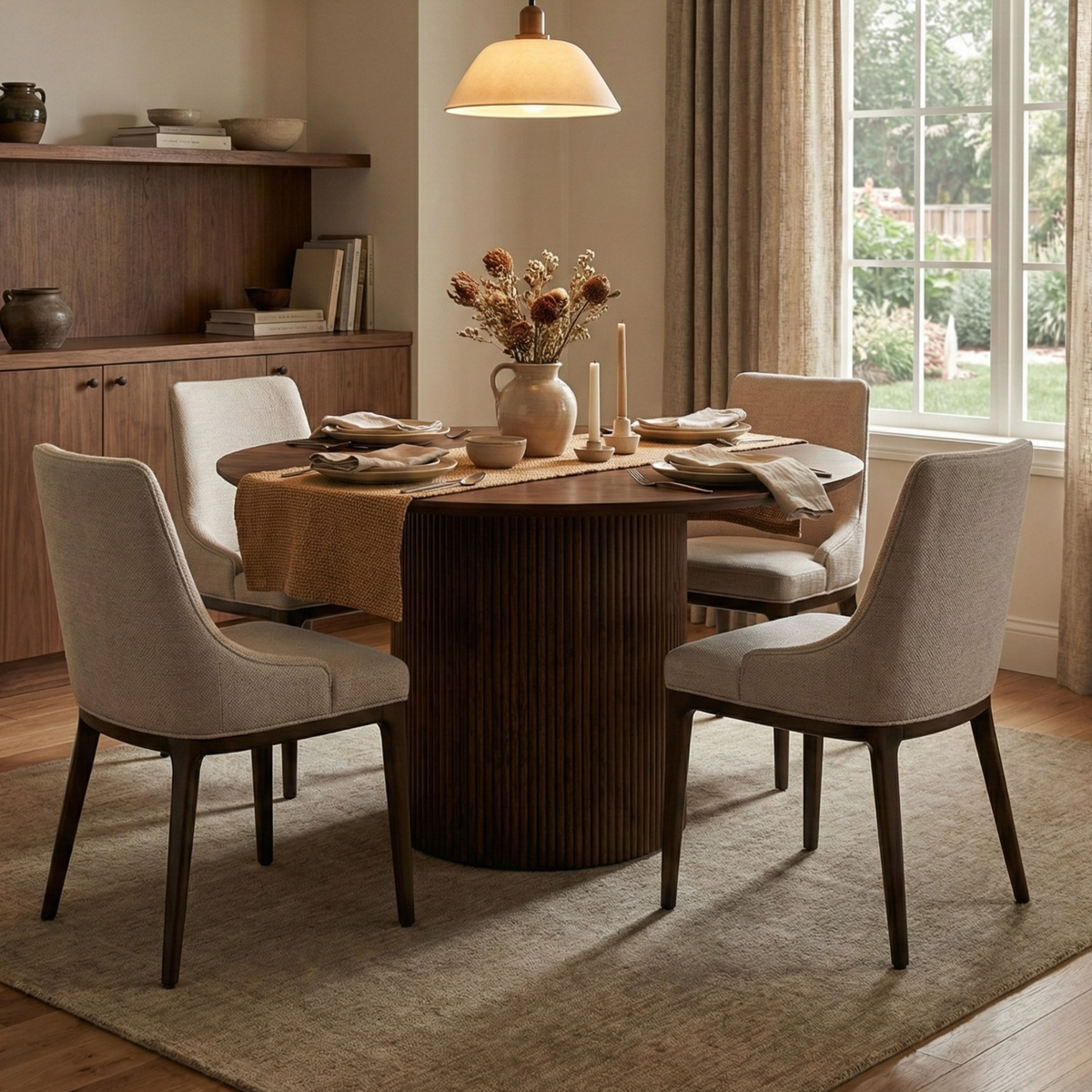 Harper Dining Table in Brown - Ella and Ross Furniture
