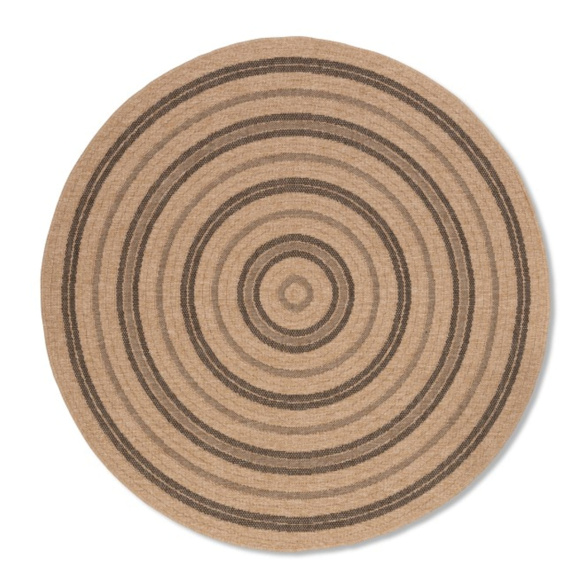 Avanos Indoor Outdoor Round Rug Black Circle - Ella and Ross Furniture