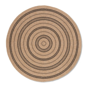 Avanos Indoor Outdoor Round Rug Black Circle - Ella and Ross Furniture