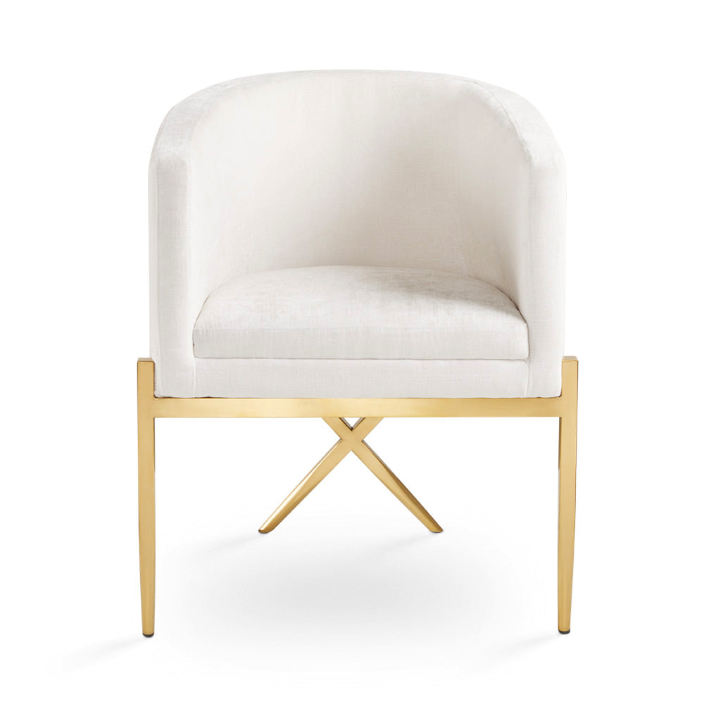 Apache Brushed Gold Accent Chair - Ella and Ross Furniture