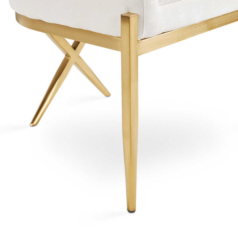 Apache Brushed Gold Accent Chair - Ella and Ross Furniture