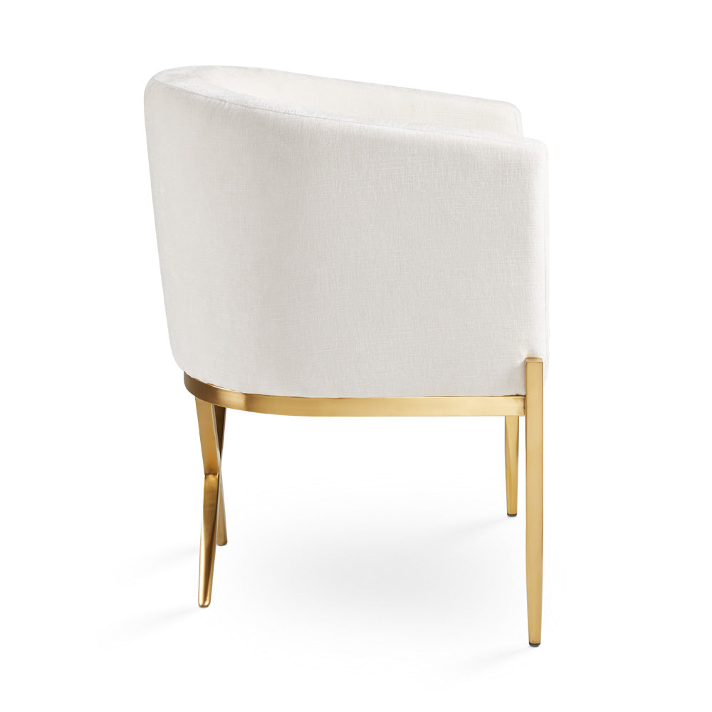 Apache Brushed Gold Accent Chair - Ella and Ross Furniture