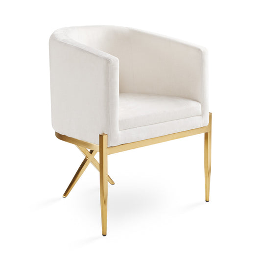 Apache Brushed Gold Accent Chair - Ella and Ross Furniture
