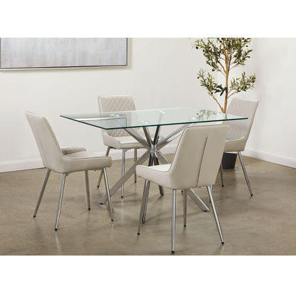 Atlas 5Pc Silver Dining Set - Ella and Ross Furniture