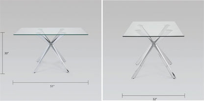 Atlas 5Pc Silver Dining Set - Ella and Ross Furniture