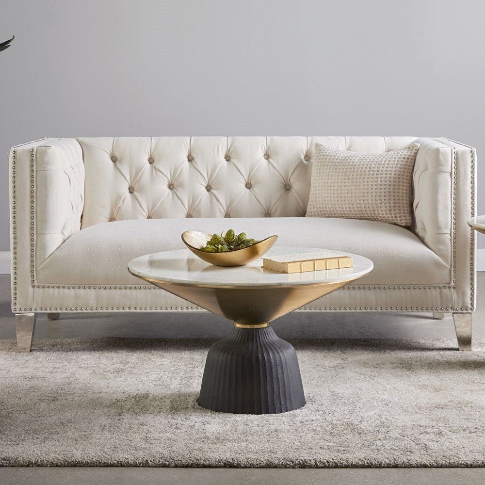 Caterina 3 Tone Marble Coffee Table - Ella and Ross Furniture