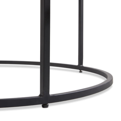 Celine Marble Nesting Coffee Table - Black - Ella and Ross Furniture