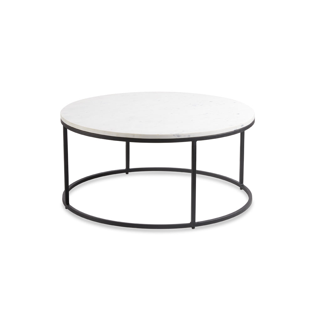 Celine Marble Nesting Coffee Table - Black - Ella and Ross Furniture