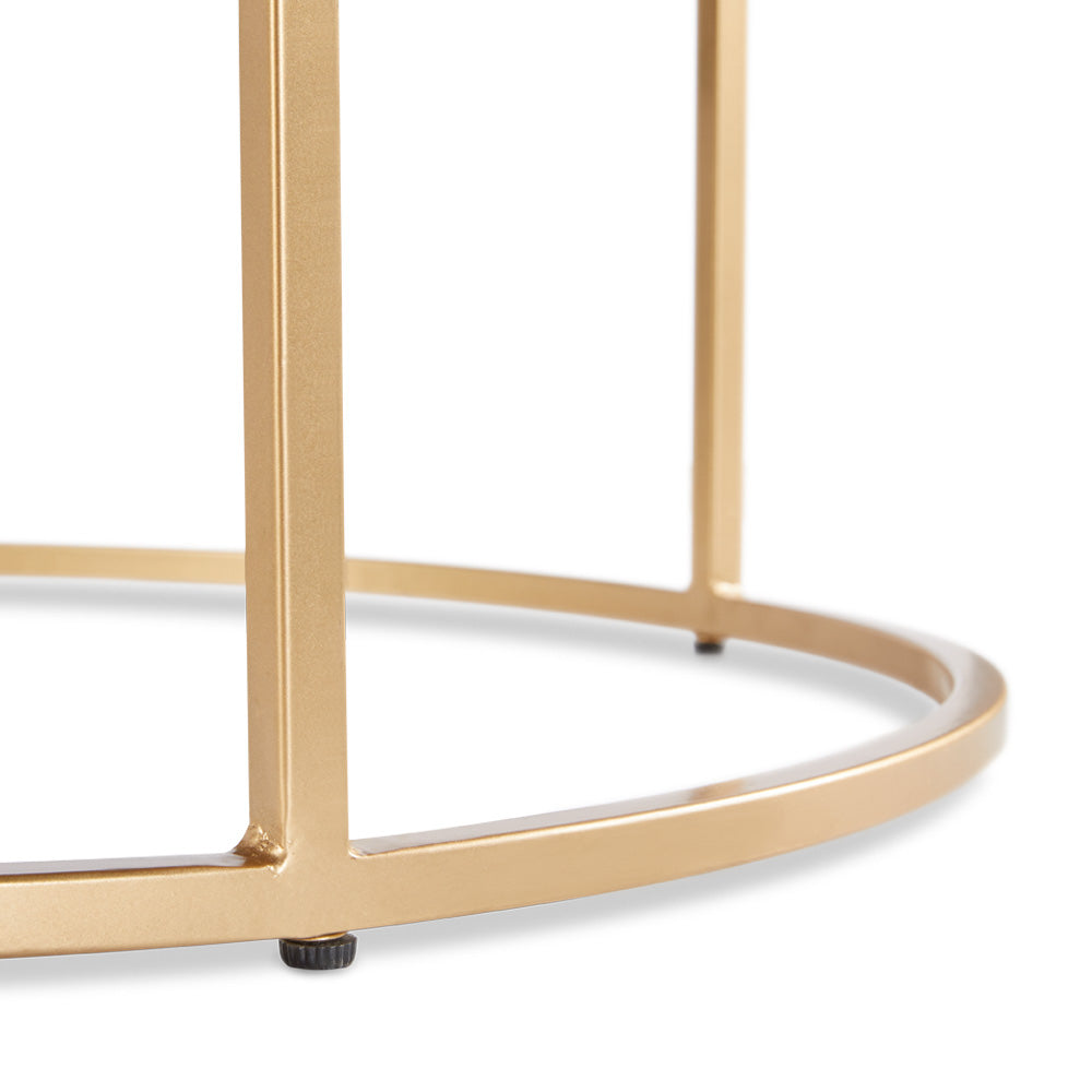 Celine Marble Nesting Coffee Table - Brushed Gold
