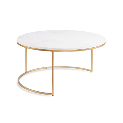 Celine Marble Nesting Coffee Table - Brushed Gold - Ella and Ross Furniture