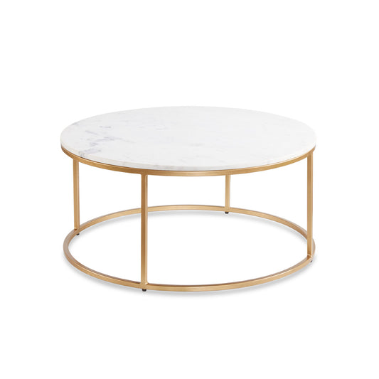Celine Marble Nesting Coffee Table - Brushed Gold - Ella and Ross Furniture