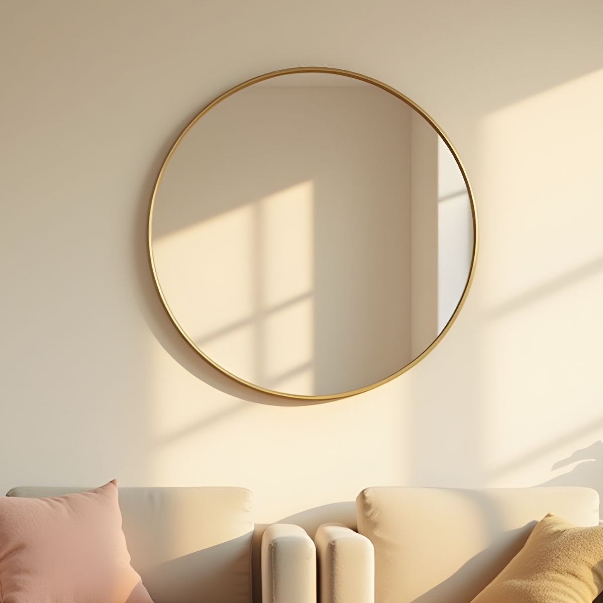 Charlotte Round Wall Mirror: Gold Frame - Ella and Ross Furniture