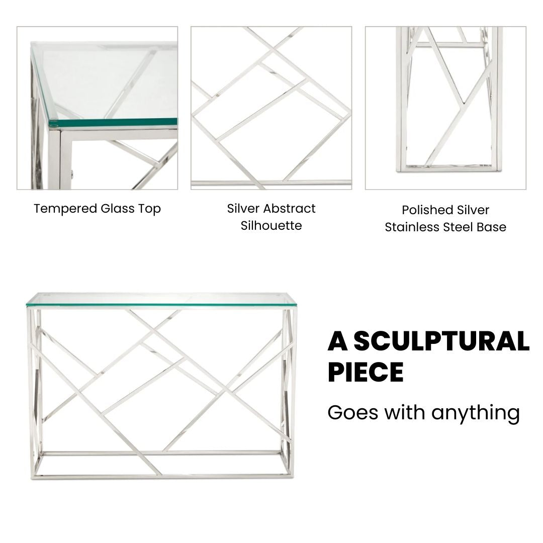 Cyprus Silver Console Table - Ella and Ross Furniture