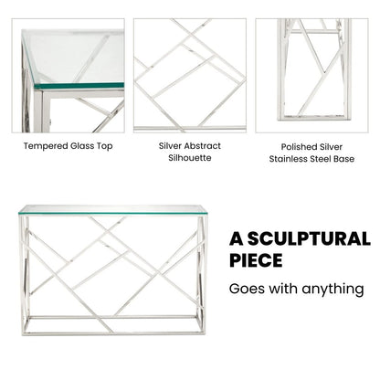 Cyprus Silver Console Table - Ella and Ross Furniture