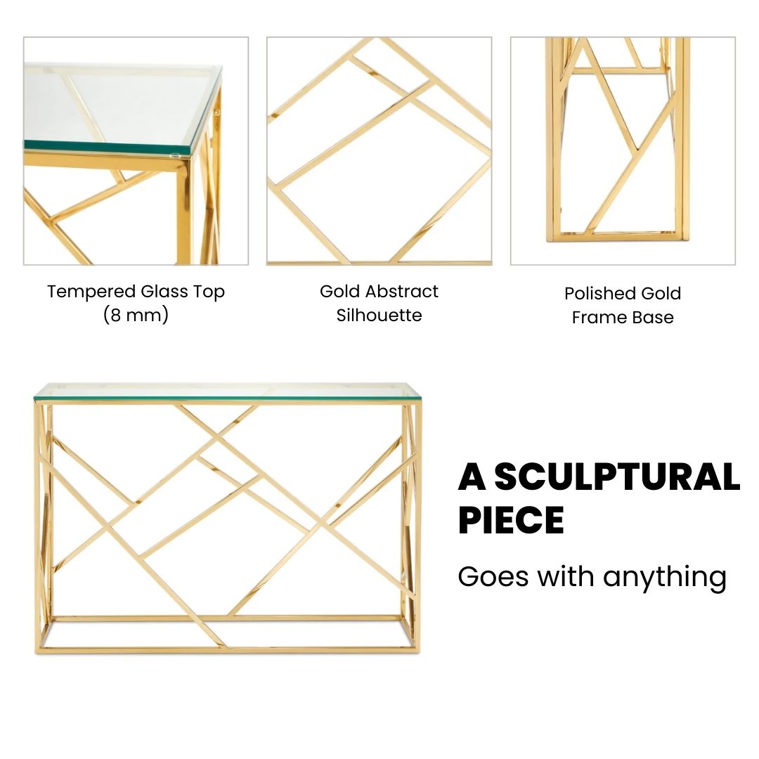 Cyprus Gold Console Table - Ella and Ross Furniture