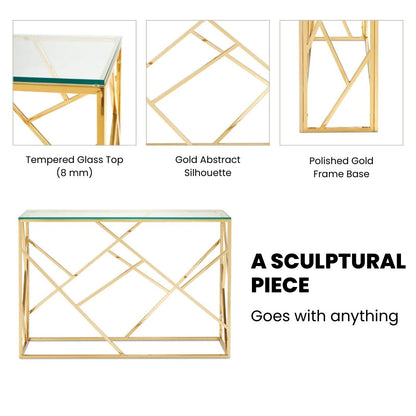 Cyprus Gold Console Table - Ella and Ross Furniture