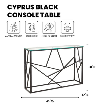 Cyprus Black Console Table - Ella and Ross Furniture