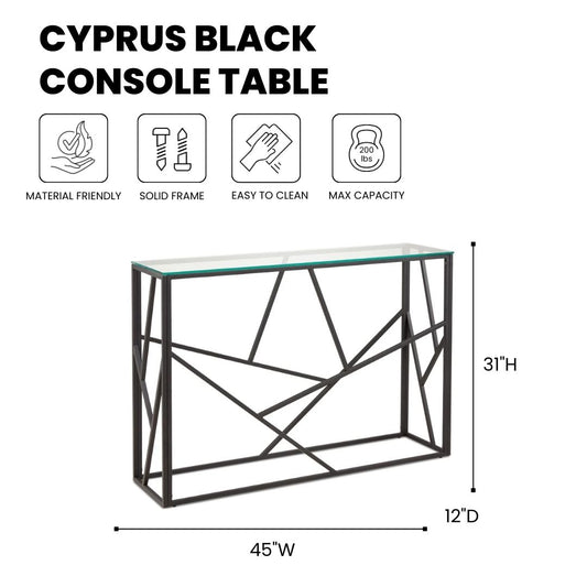 Cyprus Black Console Table - Ella and Ross Furniture
