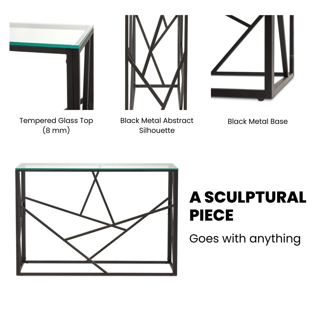 Cyprus Black Console Table - Ella and Ross Furniture