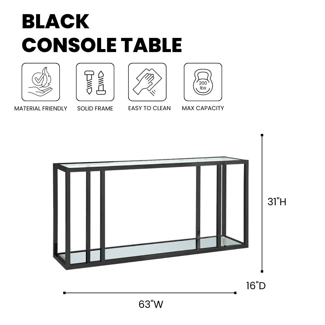Fabian Black Console Table - Ella and Ross Furniture
