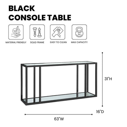 Fabian Black Console Table - Ella and Ross Furniture