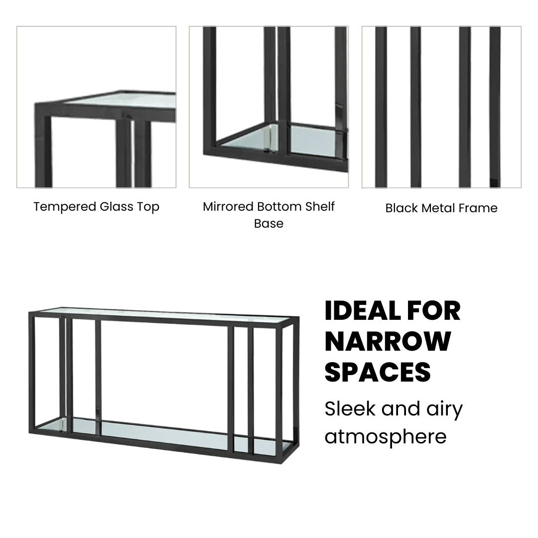 Fabian Black Console Table - Ella and Ross Furniture