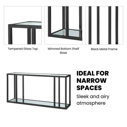 Fabian Black Console Table - Ella and Ross Furniture