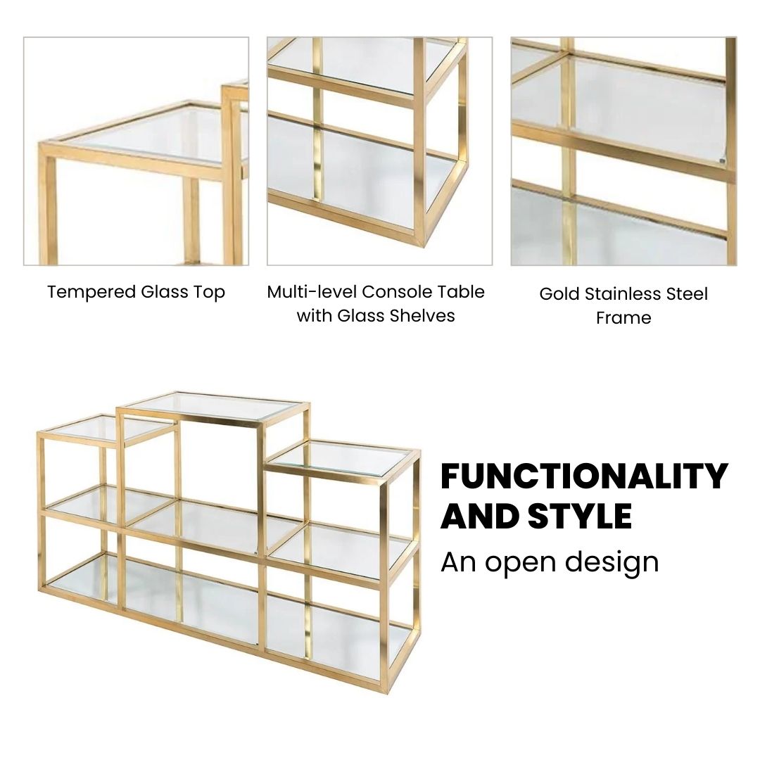 Geneva Multi-Level Console Table - Ella and Ross Furniture