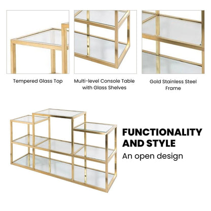 Geneva Multi-Level Console Table - Ella and Ross Furniture