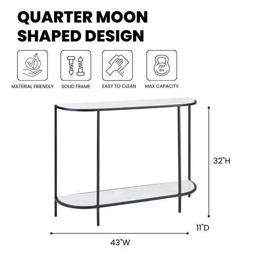 Cachet Marble Console - Black - Ella and Ross Furniture
