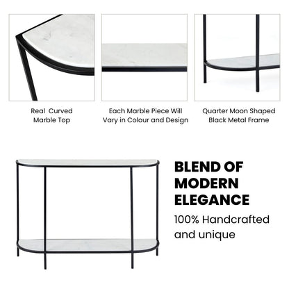 Cachet Marble Console - Black - Ella and Ross Furniture