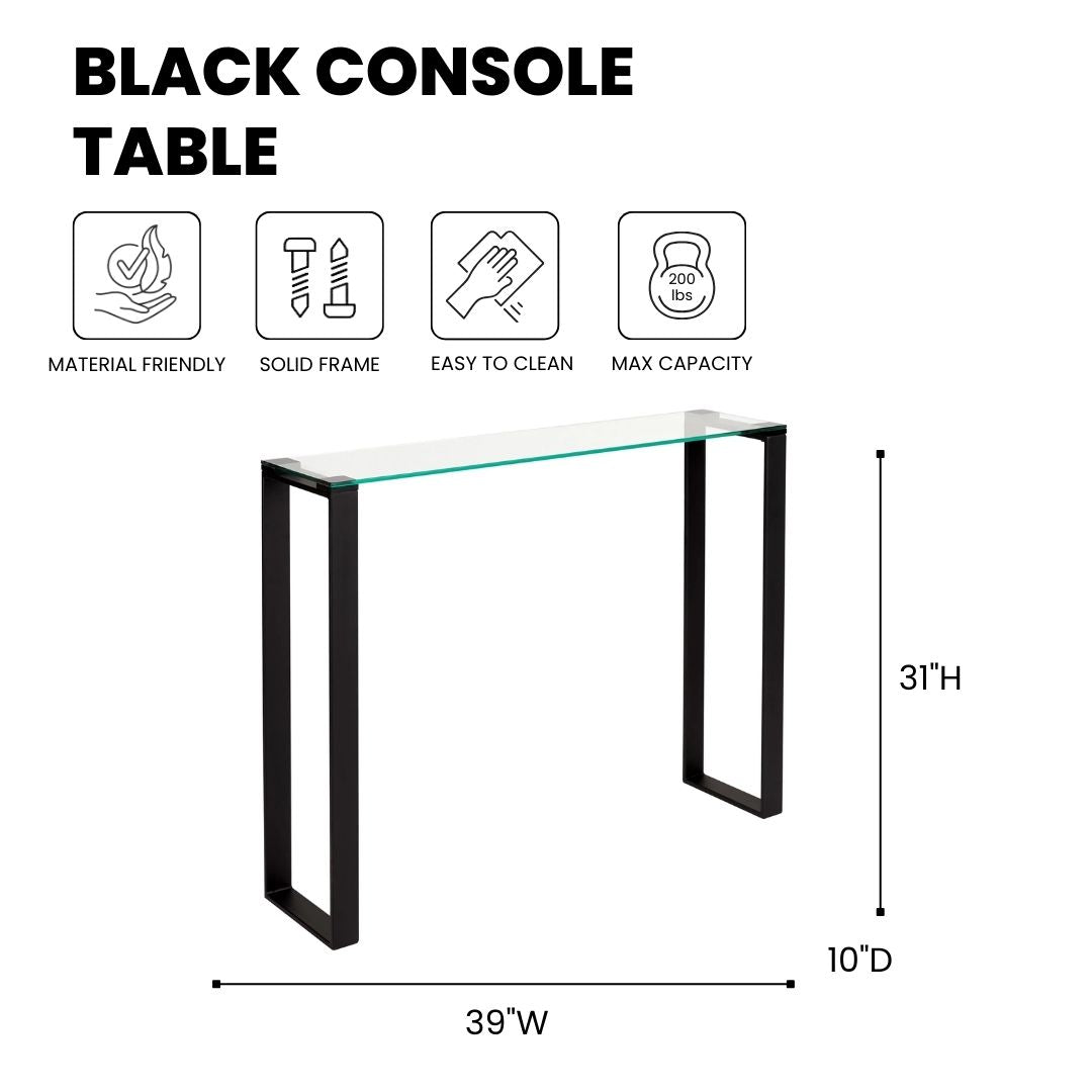 Hudson Black Console Table - Ella and Ross Furniture
