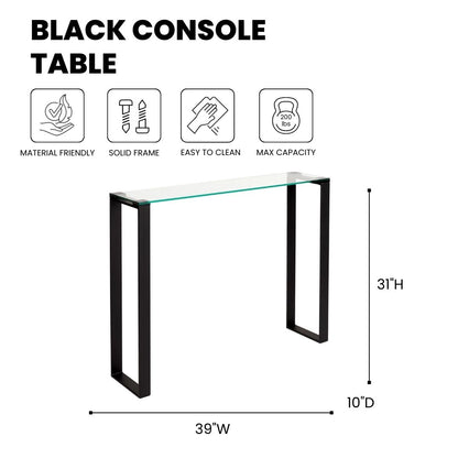 Hudson Black Console Table - Ella and Ross Furniture