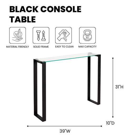 Hudson Black Console Table - Ella and Ross Furniture